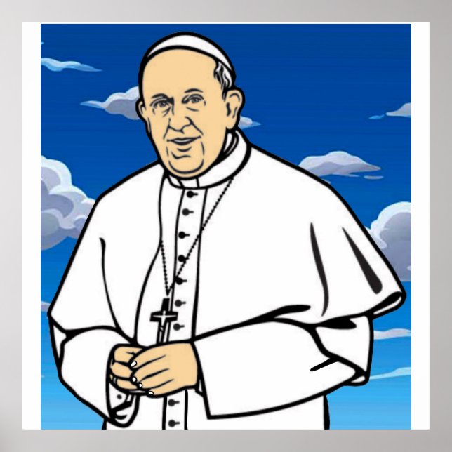 Pope with the blue sky poster (Front)