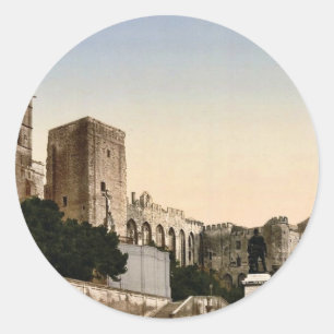 Pope's Castle, Avignon, Provence, France classic P Round Sticker