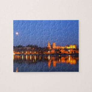 Pope's Palace in Avignon and the Rhone river at Jigsaw Puzzle
