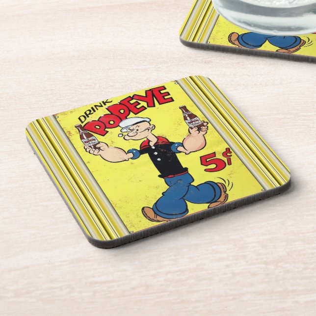 Popeye Beverage Coaster (Left Side)