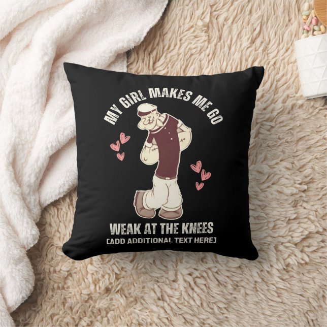 POPEYE Fun Valentines Day Weak At The Knees  Cushion (Blanket)