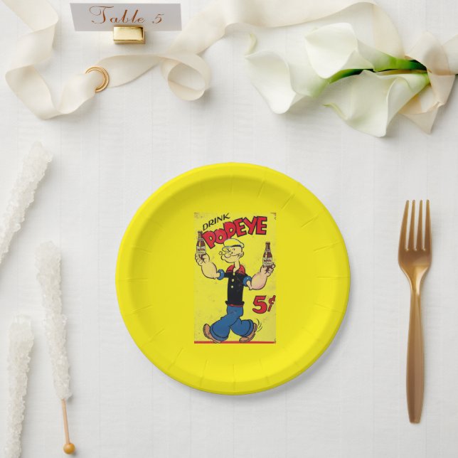 Popeye Paper Plate (Wedding)