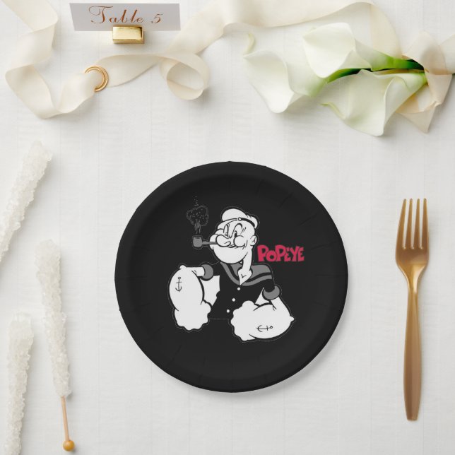 Popeye Paper Plate (Wedding)