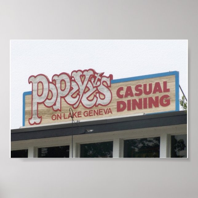 POPEYE"S CAS:UAL DINING (Lake Geneva, WI) Poster (Front)