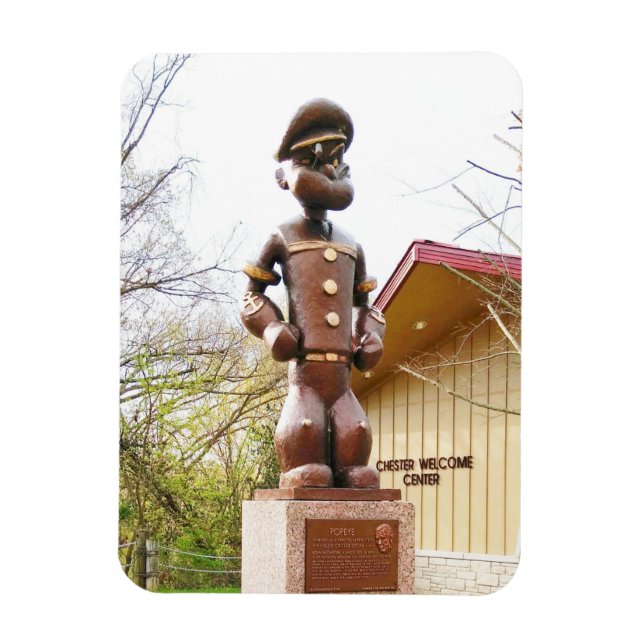 Popeye Statue, Segar Memorial Park, Chester IL Magnet (Vertical)