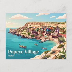 Popeye Village, Northern, Mellieħa, Malta Postcard