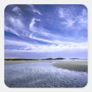 POPHAM BEACH STATE PARK, MAINE. USA. Cirrus Square Sticker