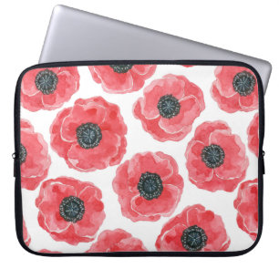 Popies watercolor laptop sleeve