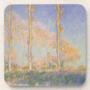 Poplars, impressionist landscape, Claude Monet Coaster