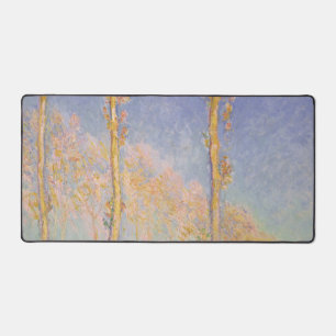 Poplars, impressionist landscape, Claude Monet Desk Mat