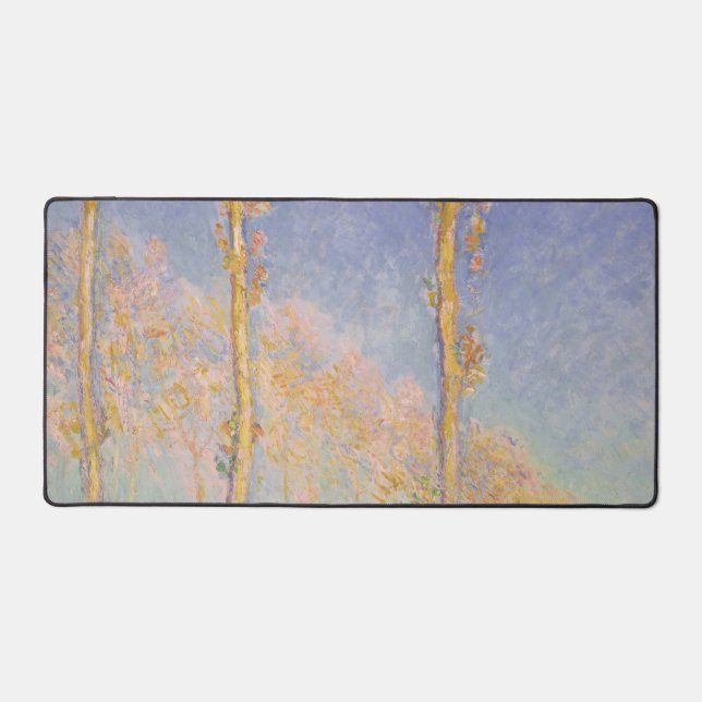 Poplars, impressionist landscape, Claude Monet Desk Mat (Front)