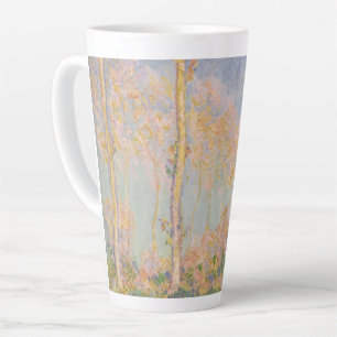 Poplars, impressionist landscape, Claude Monet Latte Mug