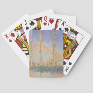 Poplars, impressionist landscape, Claude Monet Playing Cards
