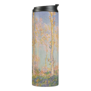 Poplars, impressionist landscape, Claude Monet Thermal Tumbler