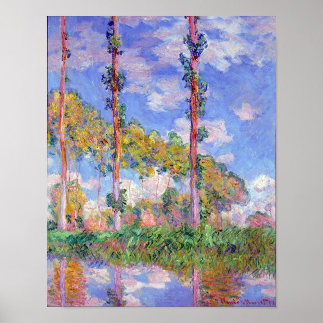 Poplars in the Sun, Monet Poster (Front)