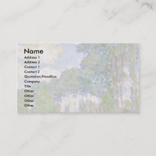 Poplars On The Epte By Claude Monet Business Card