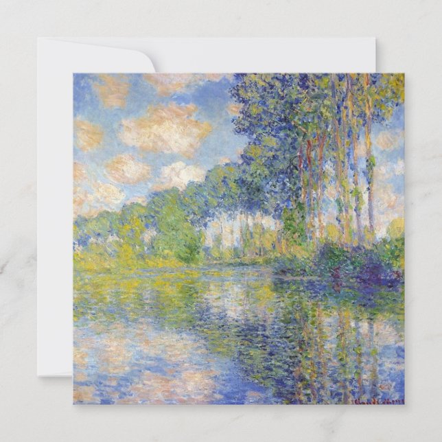 Poplars on the River Epte (by Claude Monet) Card (Front)
