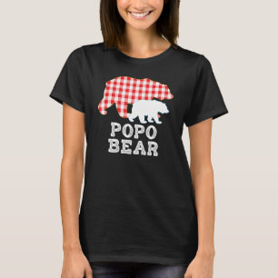 Popo Plaid Great Bear Daddy Grandpa Proud T-Shirt