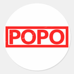 Popo Stamp Classic Round Sticker