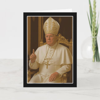 Popo Trump Vatican Church Pope Trump Funny Christi Card