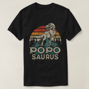 Poposaurus Dinosaur Grandpa Saurus Father's Day T-Shirt