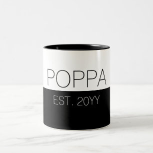 Poppa Established Gifts For Dad to be   Poppa est Two-Tone Coffee Mug