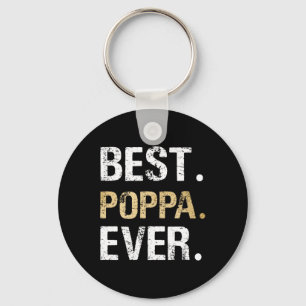 Poppa Gift From Granddaughter Grandson Best Poppa Key Ring