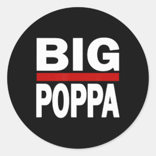 Poppa Hip Hop Dad Fathers Day Classic Round Sticker