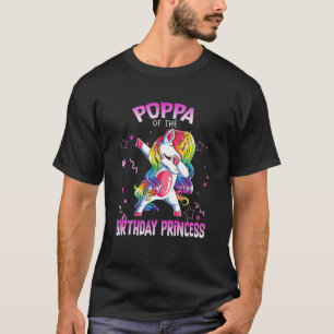 Poppa of the Birthday Party Princess Dabbing Unico T-Shirt