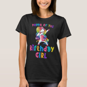 Poppa of the Birthday Princess Girl Dabbing Unico T-Shirt