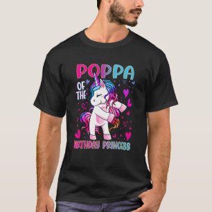 Poppa of the Birthday Princess Girl Dabbing Unicor T-Shirt
