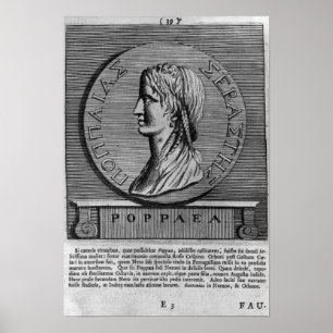 Poppaea Sabina, engraving after a Roman Poster