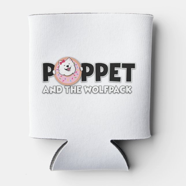 Poppet and the Wolfpack logo Can Cooler (Front)
