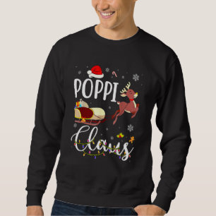 Poppi Claus  Poppi Christmas Reindeer Christmas Sweatshirt