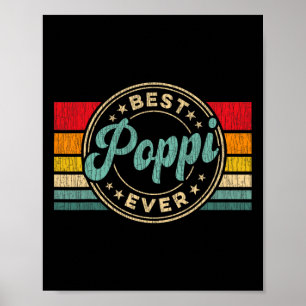 Poppi Ever Vintage Retro Father39s Day Gift Poster