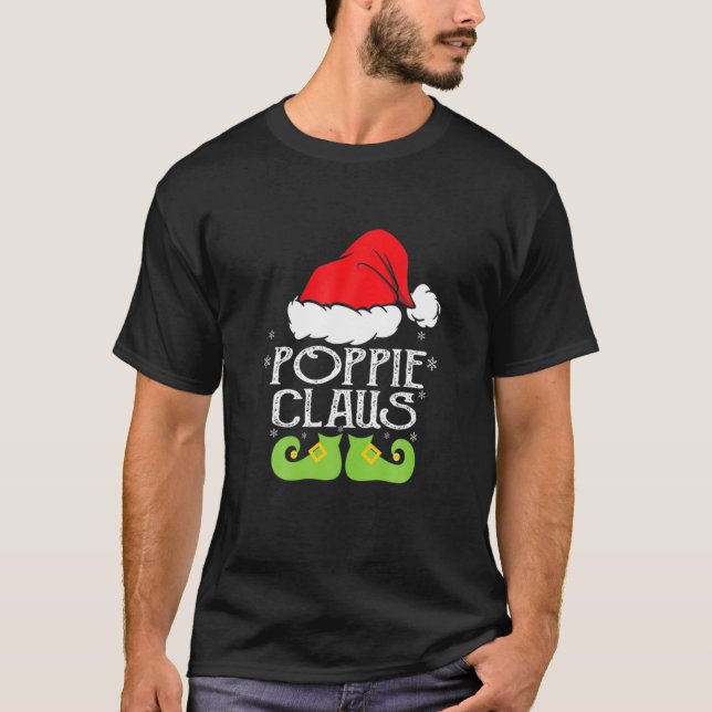 Poppie Santa Clause Family Members Matching Pajama T-Shirt (Front)