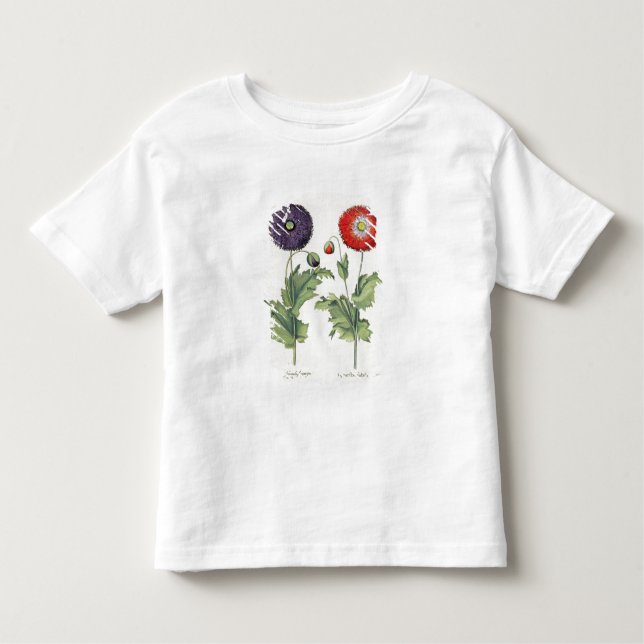 Poppies: 1.Papaver flore multiplici incarnato; 2.P Toddler T-Shirt (Front)