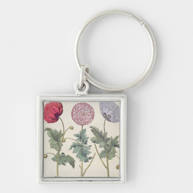 Poppies: 1.Papaver multiplex albumoris rubicundis; Key Ring (Front)