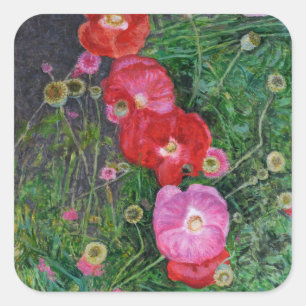 Poppies 2009 square sticker