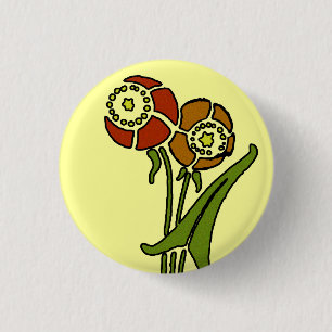 Poppies 3 Cm Round Badge