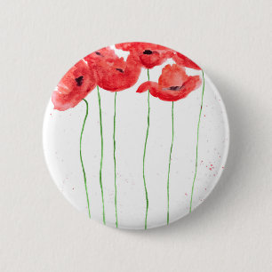 Poppies 6 Cm Round Badge
