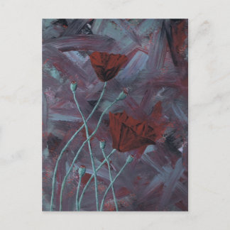 poppies abstract postcard