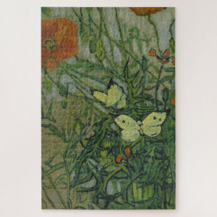 Poppies and Butterflies by Vincent Van Gogh  Jigsaw Puzzle