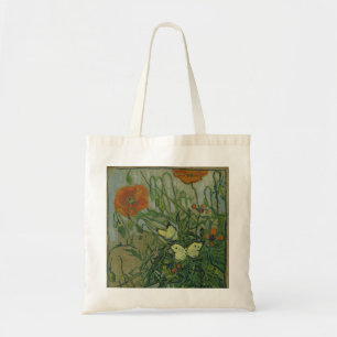 Poppies and Butterflies by Vincent Van Gogh  Tote Bag