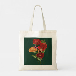 Poppies And Butterflies Tote Bag