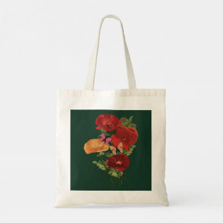 Poppies And Butterflies  Tote Bag
