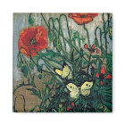 Poppies and Butterflies Van Gogh Fine Art
