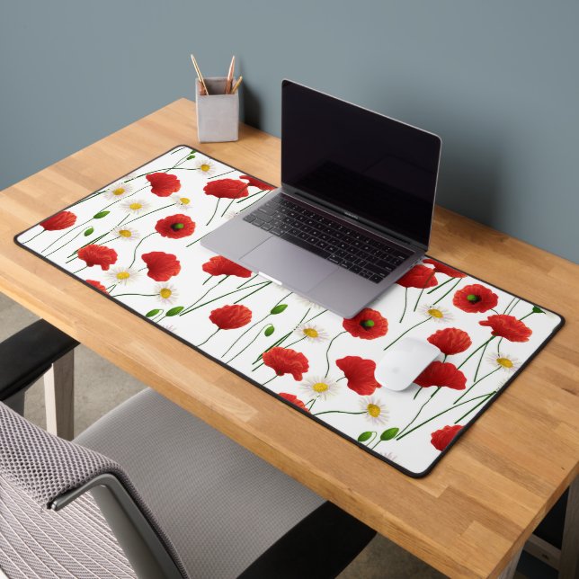 Poppies and daisies desk mat (Office 2)