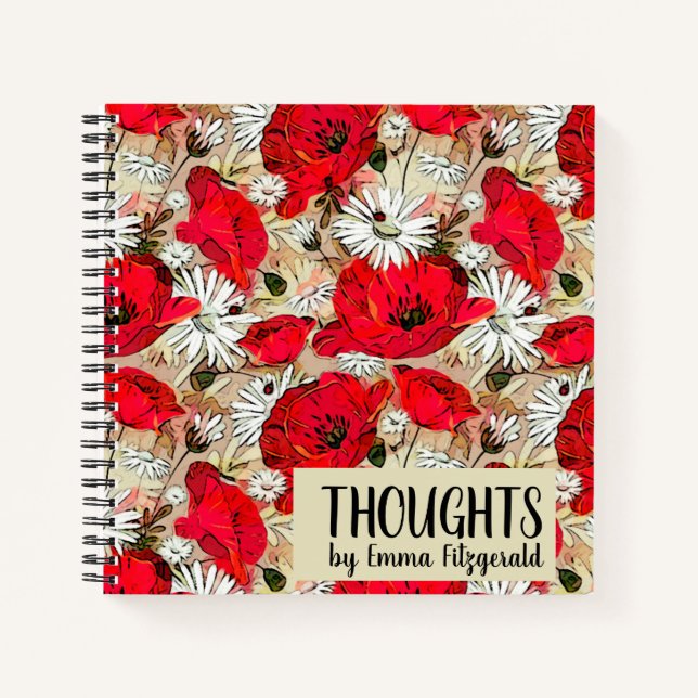 Poppies and Daisies Notebook (Front)