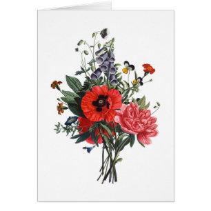 Poppies and Foxgloves Bouquet